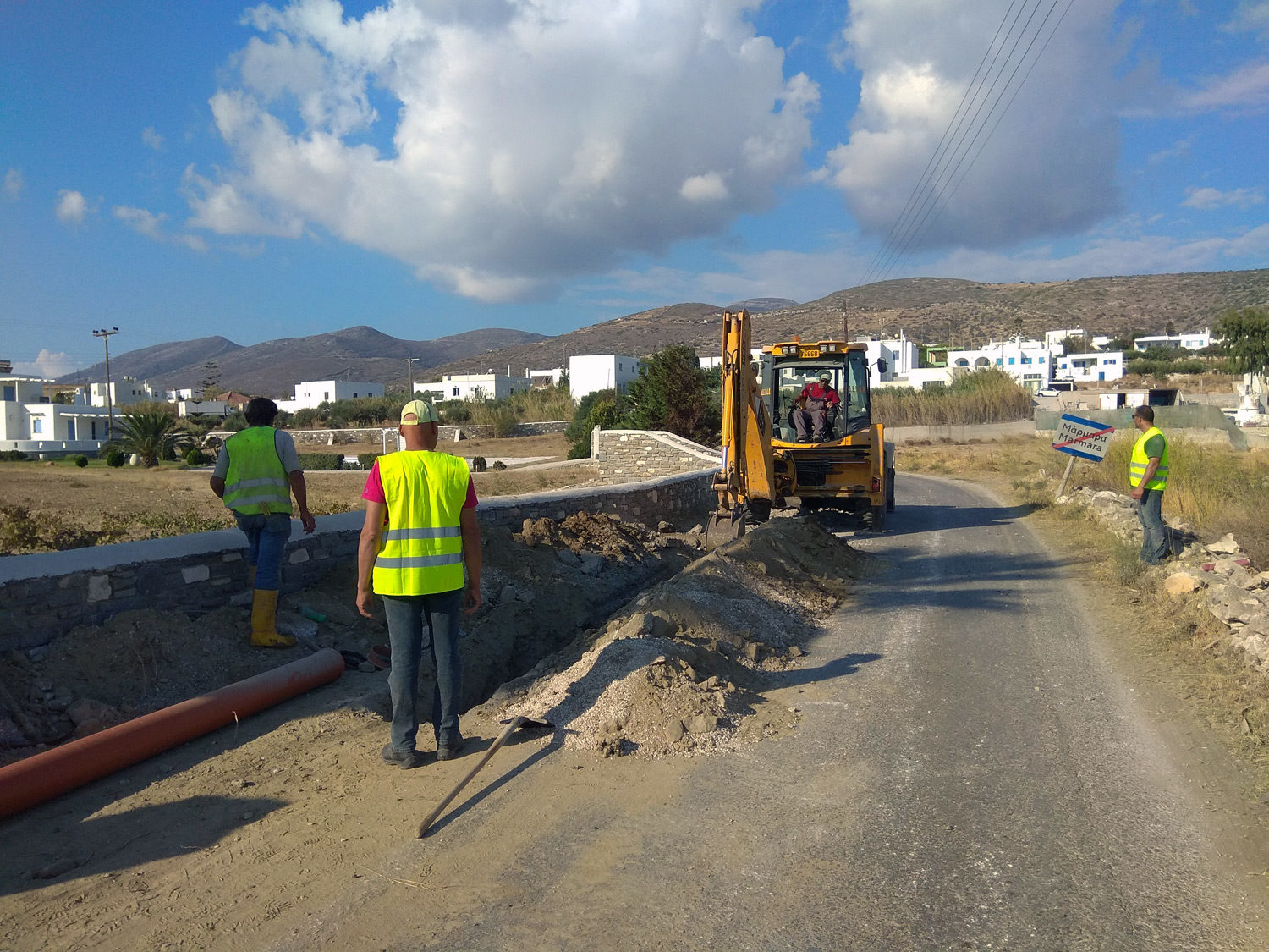 Sewerage works 2017 Network Expansion in the community of Archilochos (Marmara)