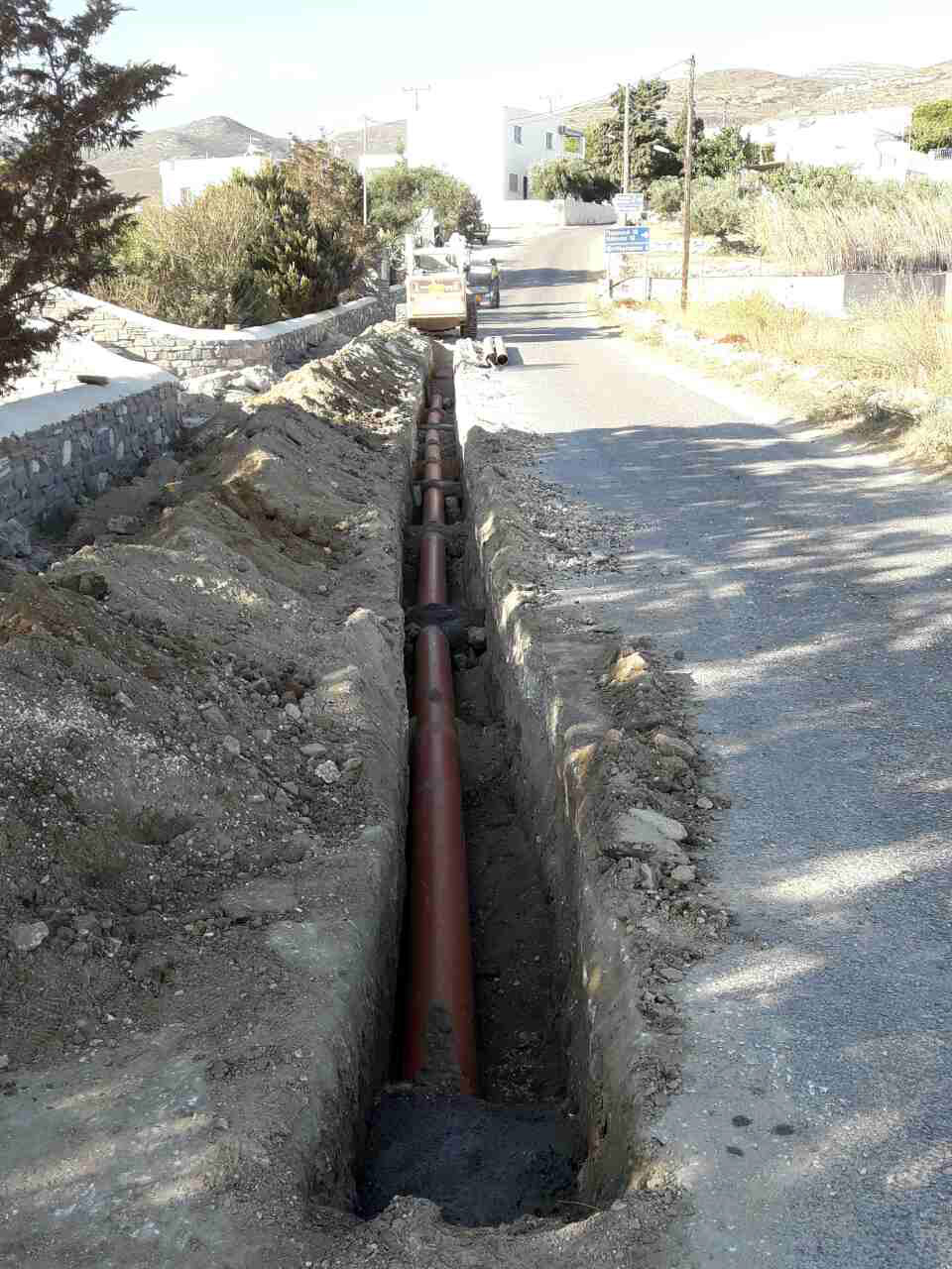 Sewerage works 2017 Network Expansion in the community of Archilochos (Marmara)